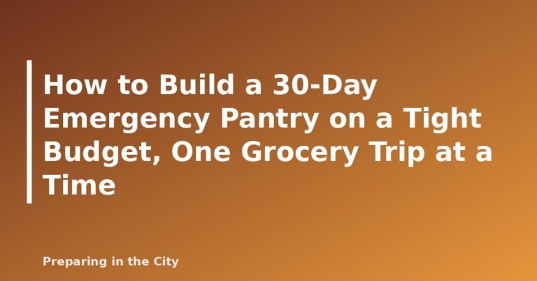 How to Build a 30-Day Emergency Pantry on a Tight Budget, One Grocery Trip at a Time - featured image