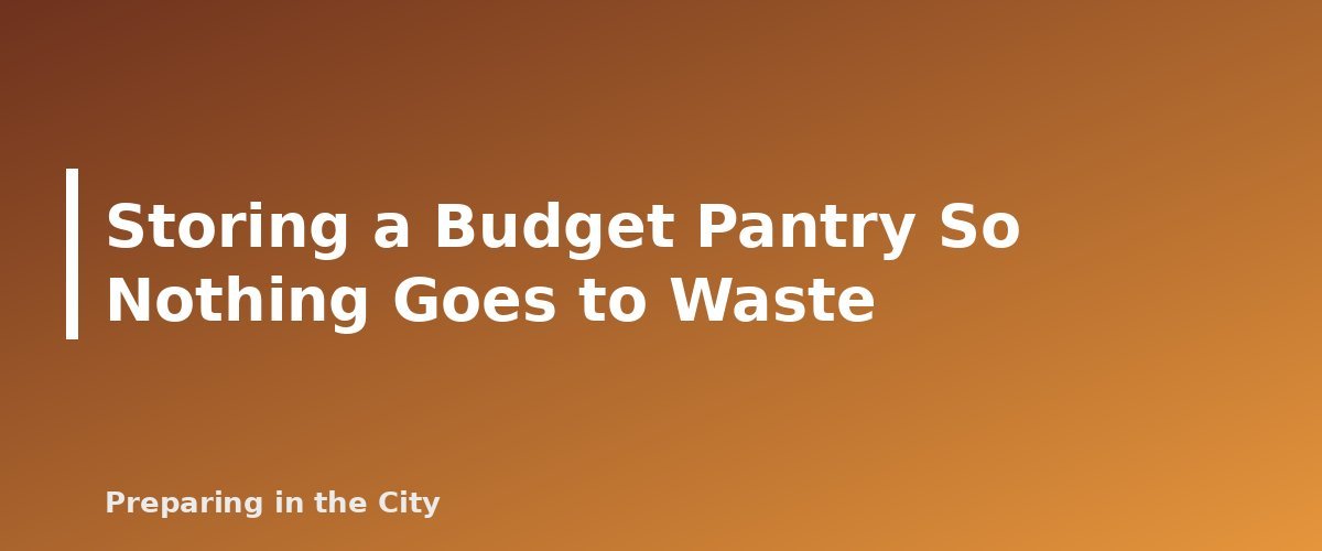 Storing a Budget Pantry So Nothing Goes to Waste - section banner for How to Build a 30-Day Emergency Pantry on a Tight Budget, One Grocery Trip at a Time