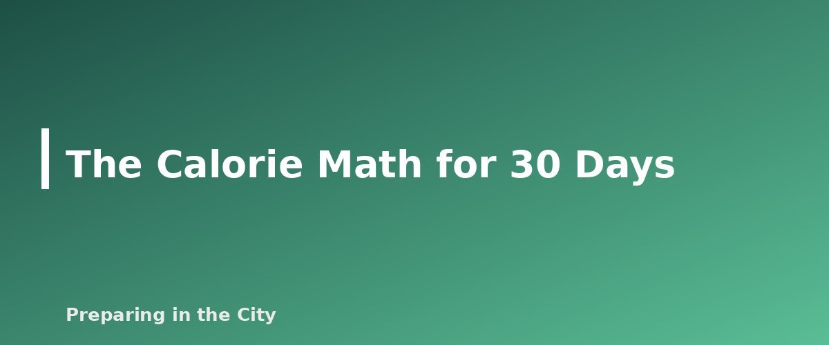 The Calorie Math for 30 Days - section banner for How to Build a 30-Day Emergency Pantry on a Tight Budget, One Grocery Trip at a Time