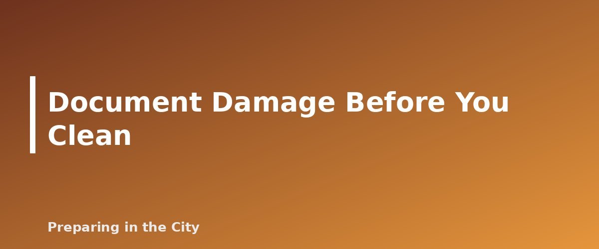 Document Damage Before You Clean - section banner for After a Hurricane