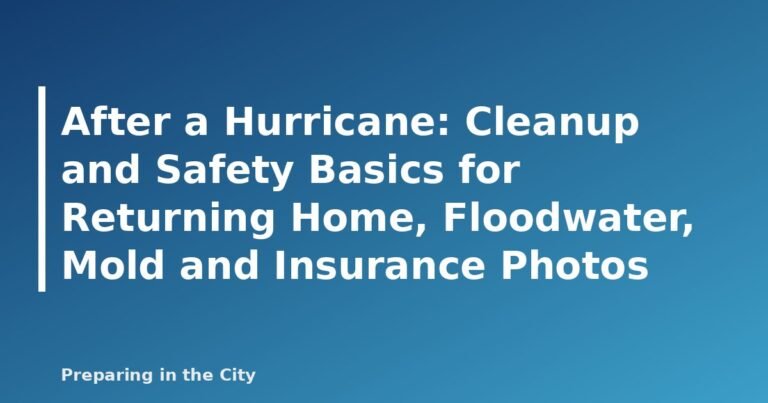 After a Hurricane: Cleanup and Safety Basics for Returning Home, Floodwater, Mold and Insurance Photos - featured image