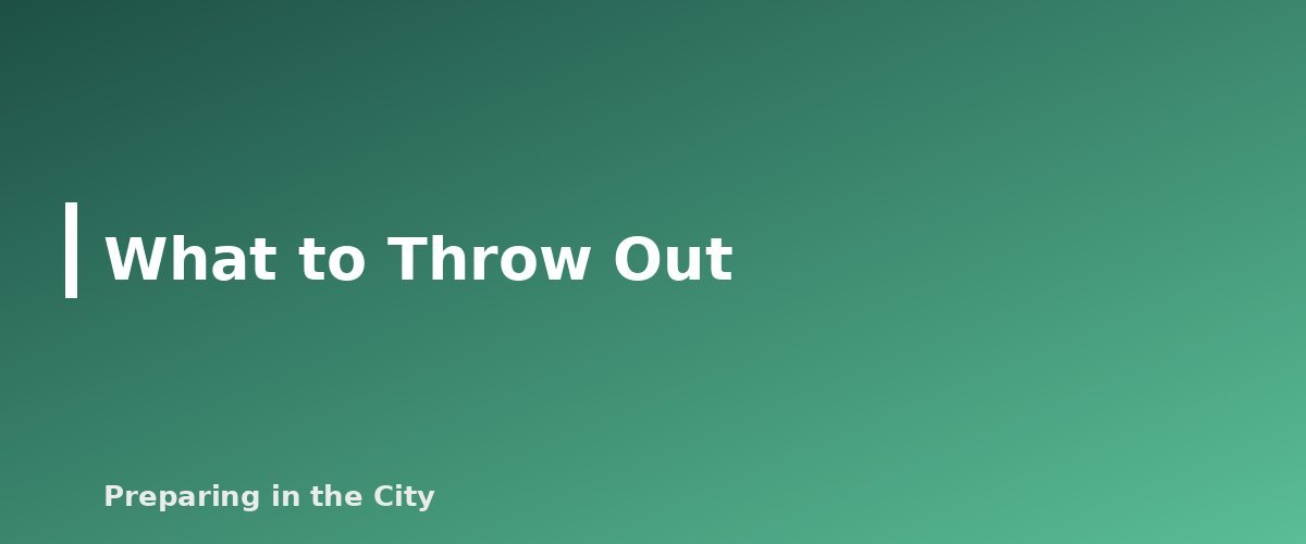 What to Throw Out - section banner for After a Hurricane
