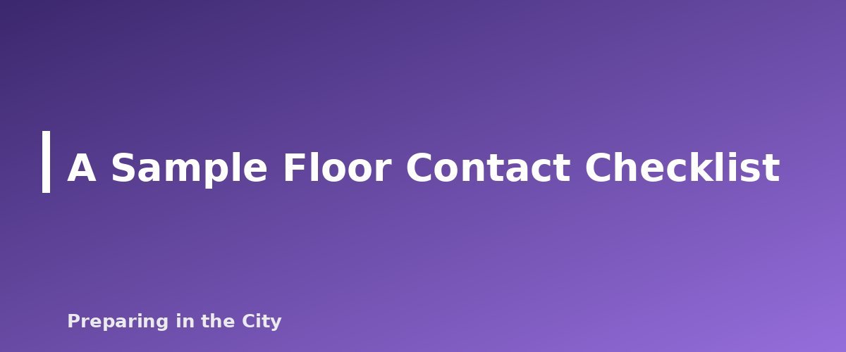 A Sample Floor Contact Checklist - section banner for How to Build an Apartment Building Emergency Plan With Your Neighbors