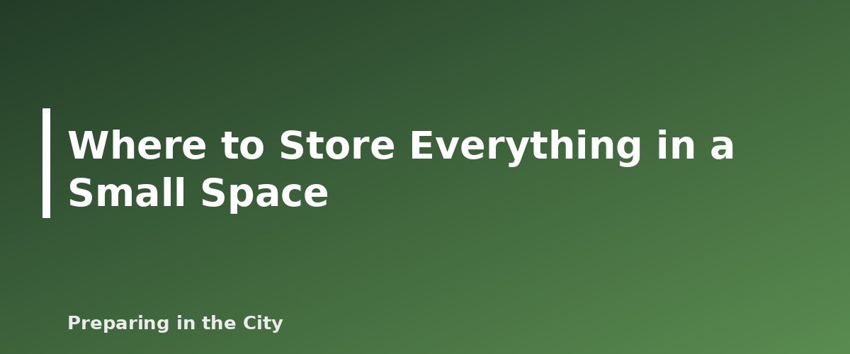Where to Store Everything in a Small Space - illustration for Apartment Emergency Kit: What to Keep and Where to Store It