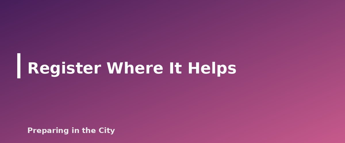 Register Where It Helps - section banner for Apartment Evacuation Planning for People With Disabilities or Limited Mobility