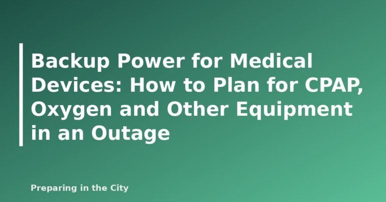 Backup Power for Medical Devices: How to Plan for CPAP, Oxygen and Other Equipment in an Outage - featured image