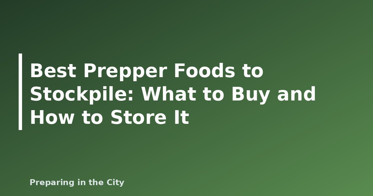 Best Prepper Foods to Stockpile: What to Buy and How to Store It - featured image