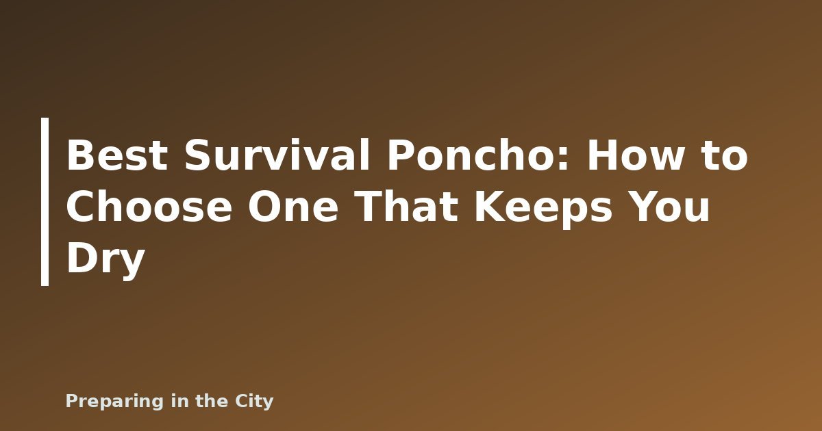 Best Survival Poncho: How to Choose One That Keeps You Dry - featured image