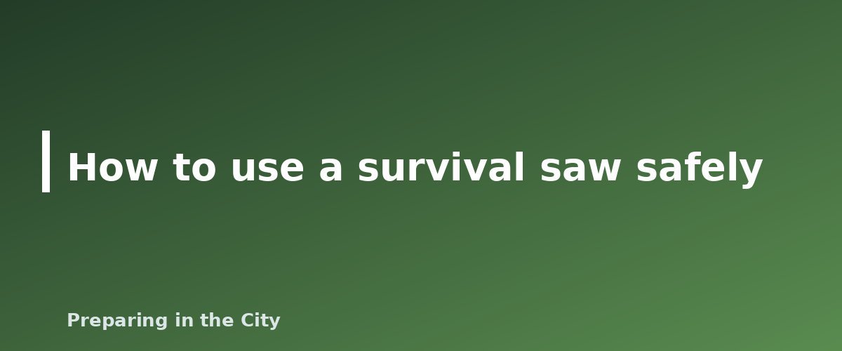 How to use a survival saw safely - illustration for Best Survival Saws: Types, Features and How to Use Them Safely
