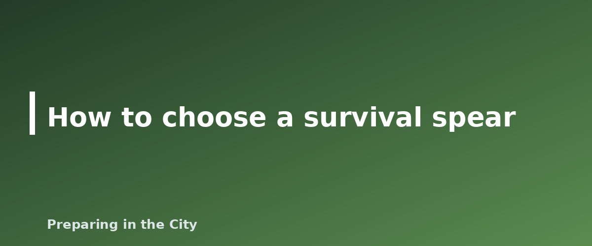 How to choose a survival spear - illustration for Best Survival Spear: Is It Worth Having, and How to Choose One
