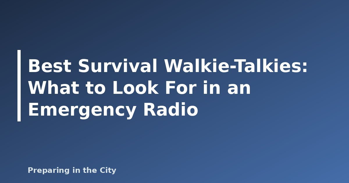 Best Survival Walkie-Talkies: What to Look For in an Emergency Radio - featured image