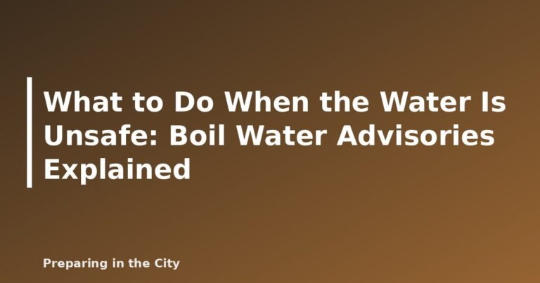 What to Do When the Water Is Unsafe: Boil Water Advisories Explained - featured image