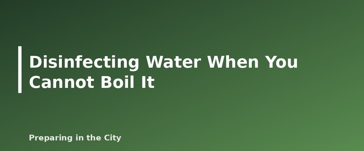 Disinfecting Water When You Cannot Boil It - illustration for What to Do When the Water Is Unsafe: Boil Water Advisories Explained