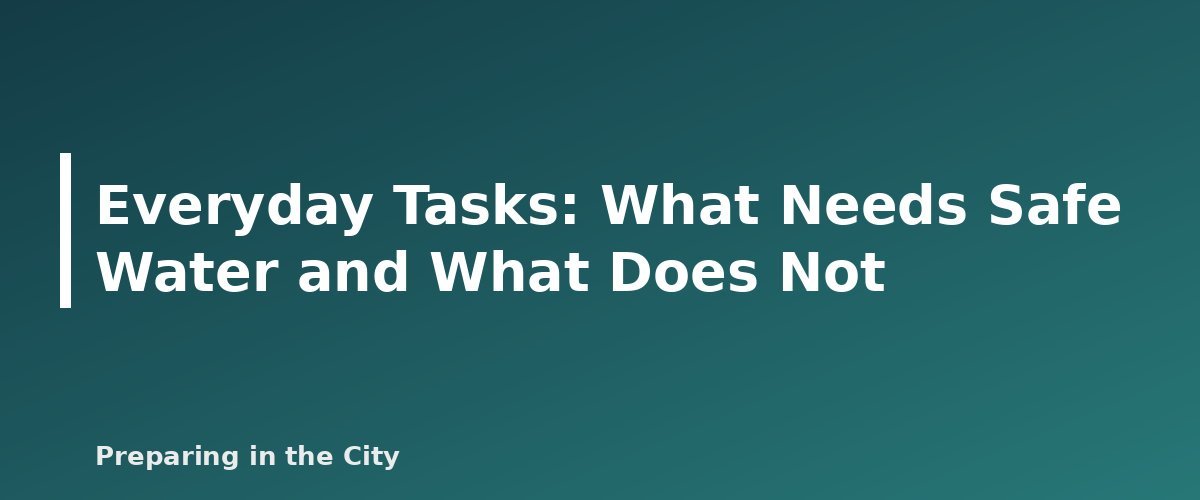 Everyday Tasks: What Needs Safe Water and What Does Not - illustration for What to Do When the Water Is Unsafe: Boil Water Advisories Explained