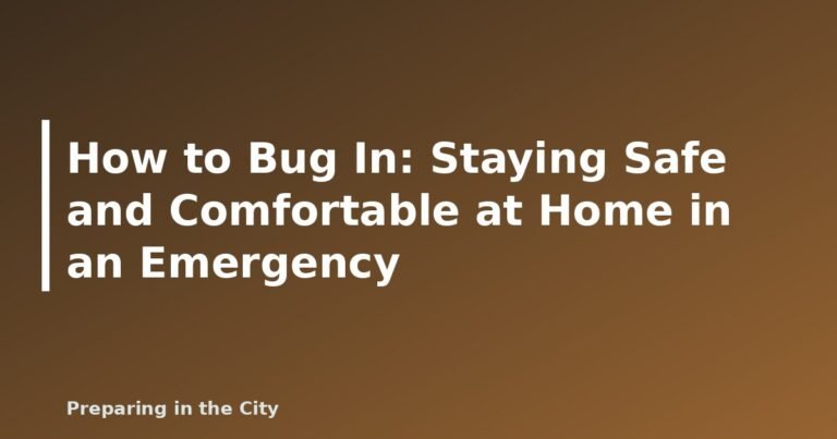 How to Bug In: Staying Safe and Comfortable at Home in an Emergency - featured image