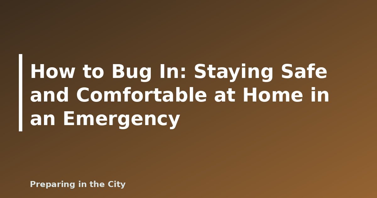 How to Bug In: Staying Safe and Comfortable at Home in an Emergency - featured image