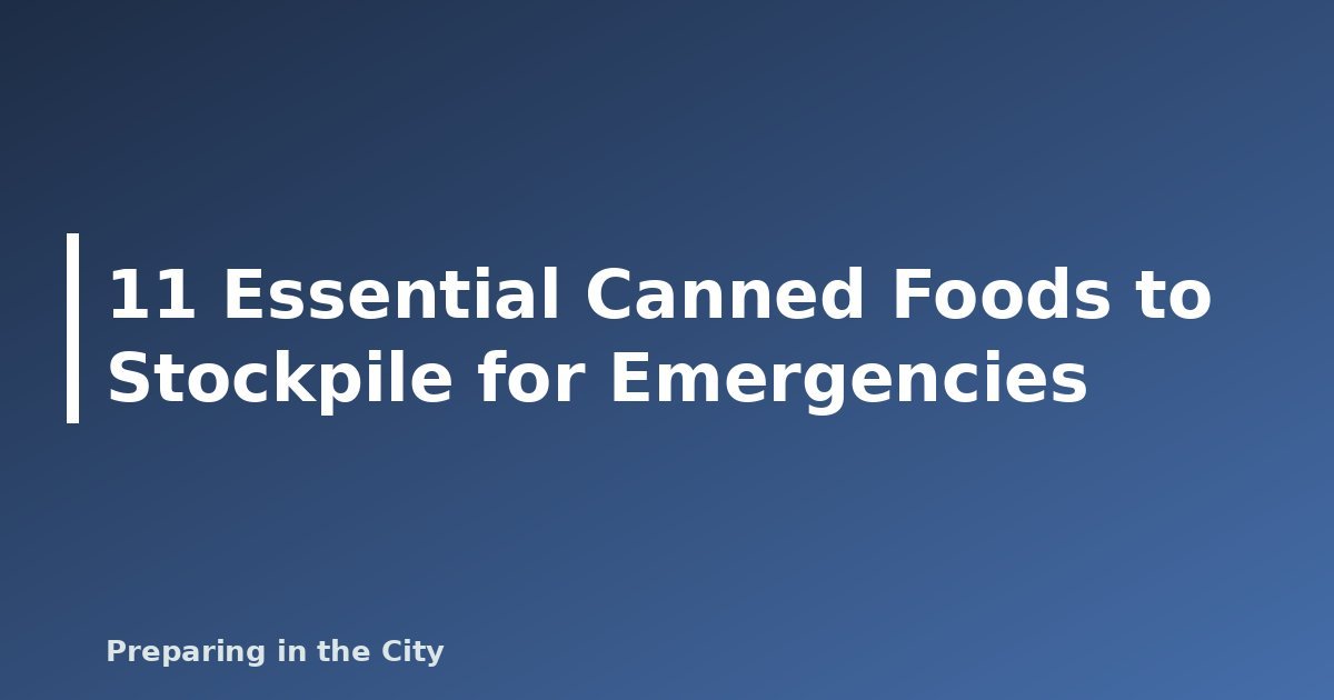 11 Essential Canned Foods to Stockpile for Emergencies - featured image