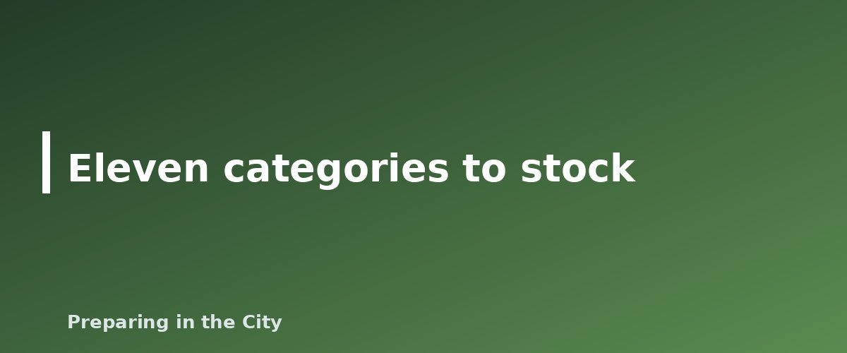 Eleven categories to stock - illustration for 11 Essential Canned Foods to Stockpile for Emergencies