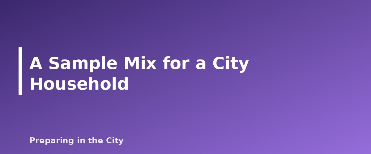 A Sample Mix for a City Household - section banner for Canned vs Freeze-Dried vs Dehydrated vs MREs