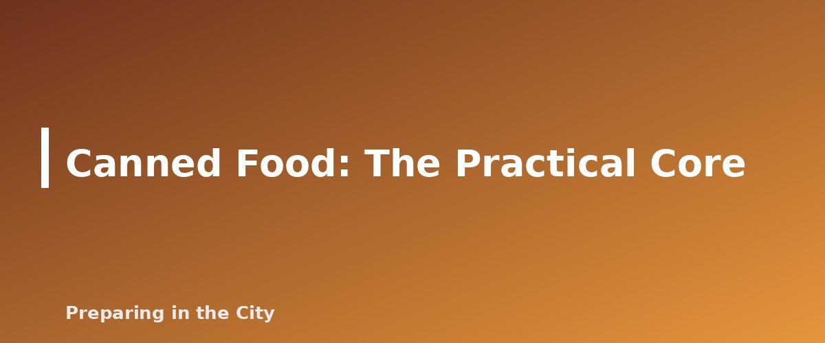 Canned Food: The Practical Core - section banner for Canned vs Freeze-Dried vs Dehydrated vs MREs