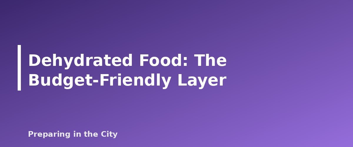 Dehydrated Food: The Budget-Friendly Layer - section banner for Canned vs Freeze-Dried vs Dehydrated vs MREs