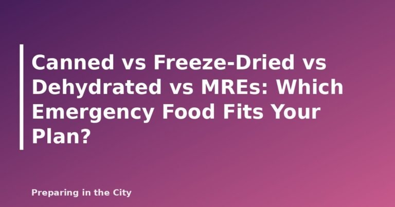 Canned vs Freeze-Dried vs Dehydrated vs MREs: Which Emergency Food Fits Your Plan? - featured image