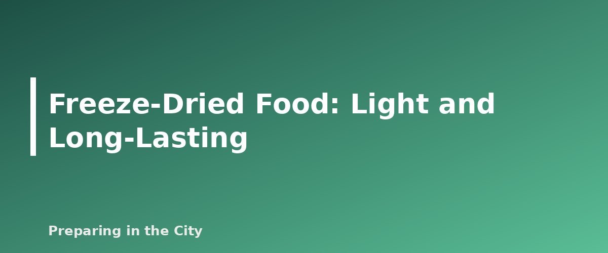 Freeze-Dried Food: Light and Long-Lasting - section banner for Canned vs Freeze-Dried vs Dehydrated vs MREs