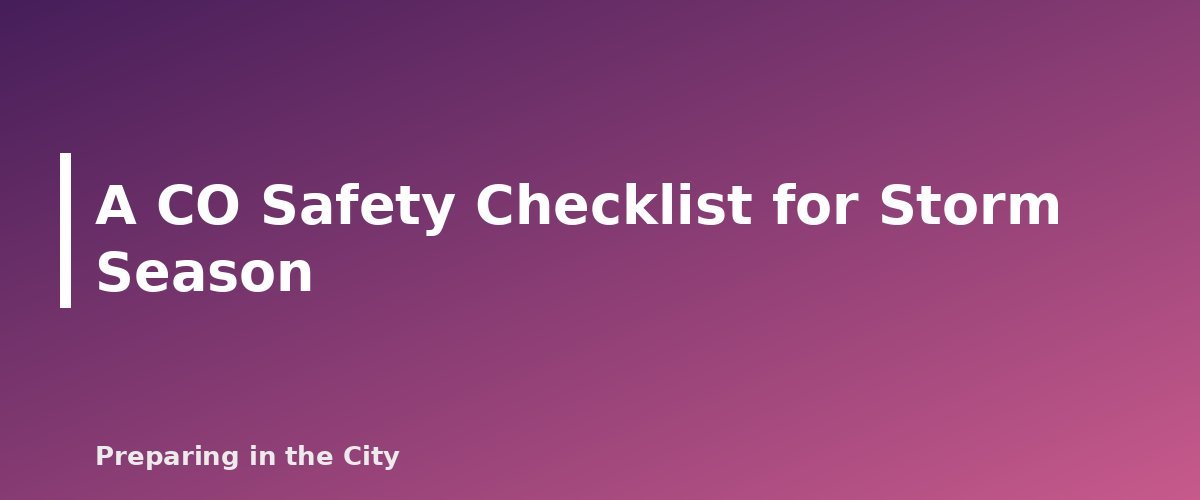 A CO Safety Checklist for Storm Season - section banner for Carbon Monoxide Alarms