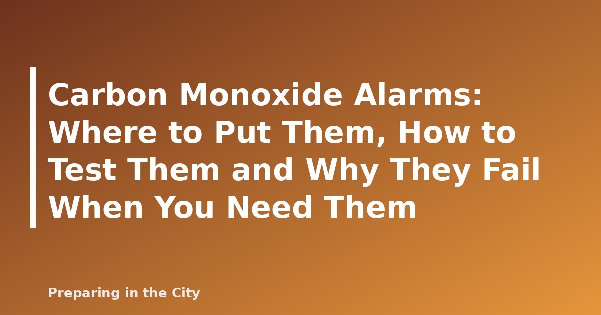 Carbon Monoxide Alarms: Where to Put Them, How to Test Them and Why They Fail When You Need Them - featured image