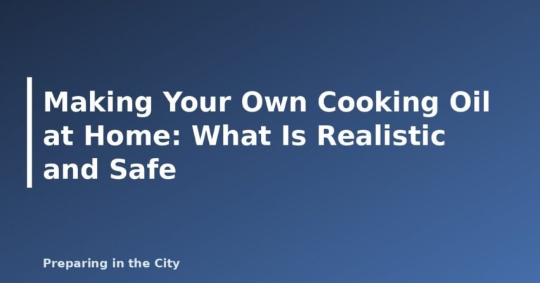 Making Your Own Cooking Oil at Home: What Is Realistic and Safe - featured image