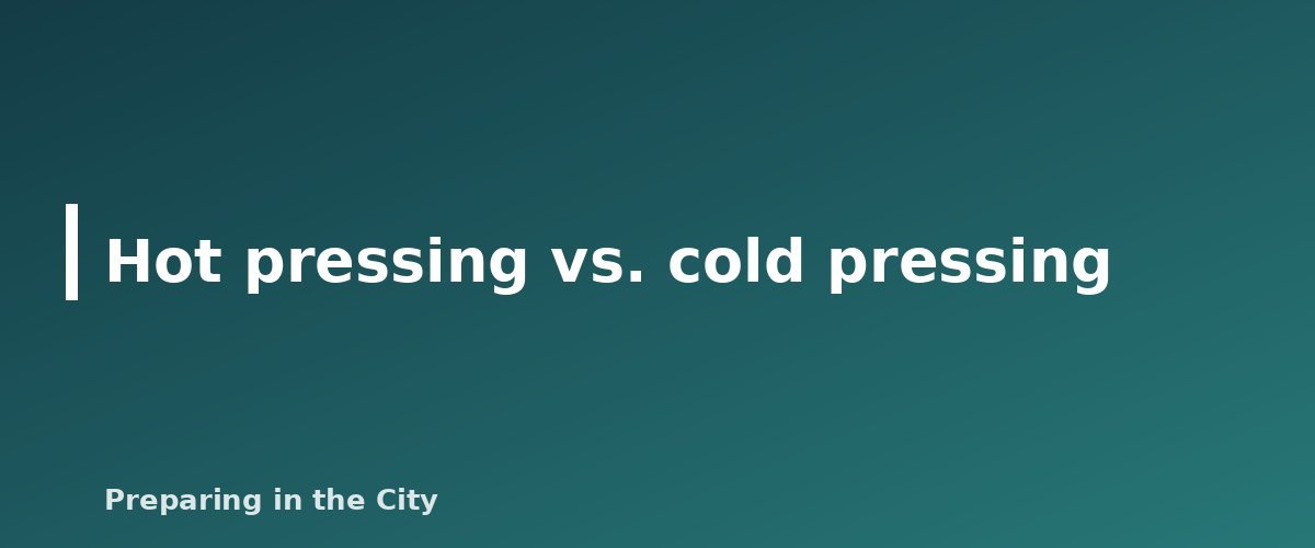 Hot pressing vs. cold pressing - illustration for Making Your Own Cooking Oil at Home: What Is Realistic and Safe