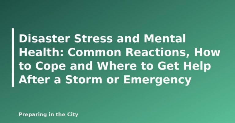 Disaster Stress and Mental Health: Common Reactions, How to Cope and Where to Get Help After a Storm or Emergency - featured image