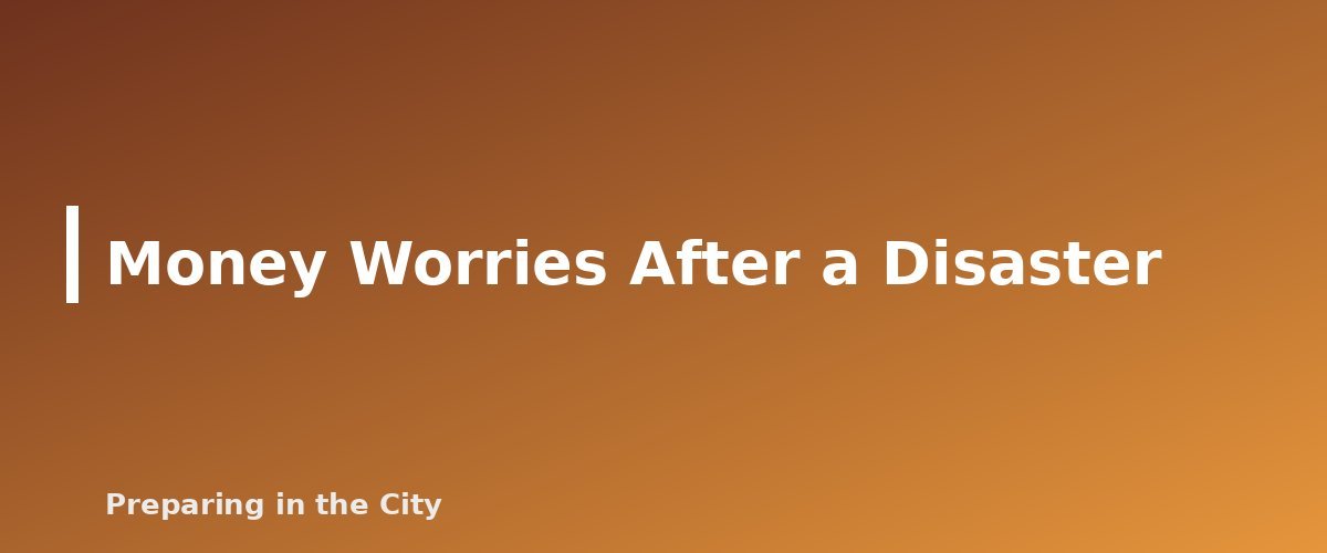 Money Worries After a Disaster - section banner for Disaster Stress and Mental Health