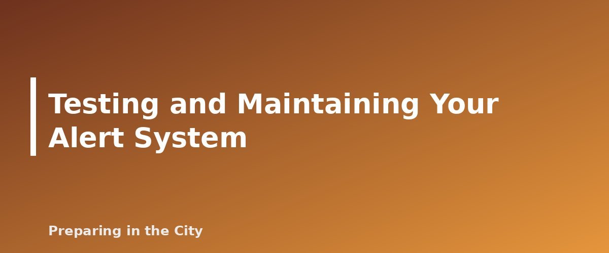 Testing and Maintaining Your Alert System - section banner for Emergency Alerts Explained