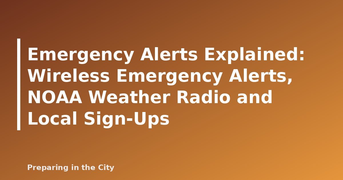 Emergency Alerts Explained: Wireless Emergency Alerts, NOAA Weather Radio and Local Sign-Ups - featured image