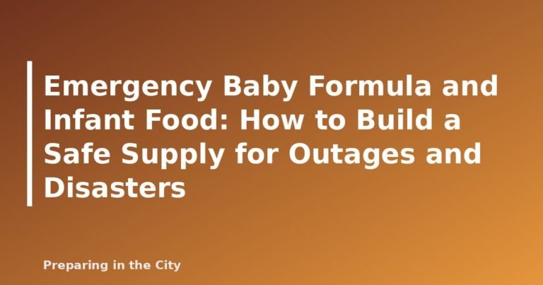 Emergency Baby Formula and Infant Food: How to Build a Safe Supply for Outages and Disasters - featured image