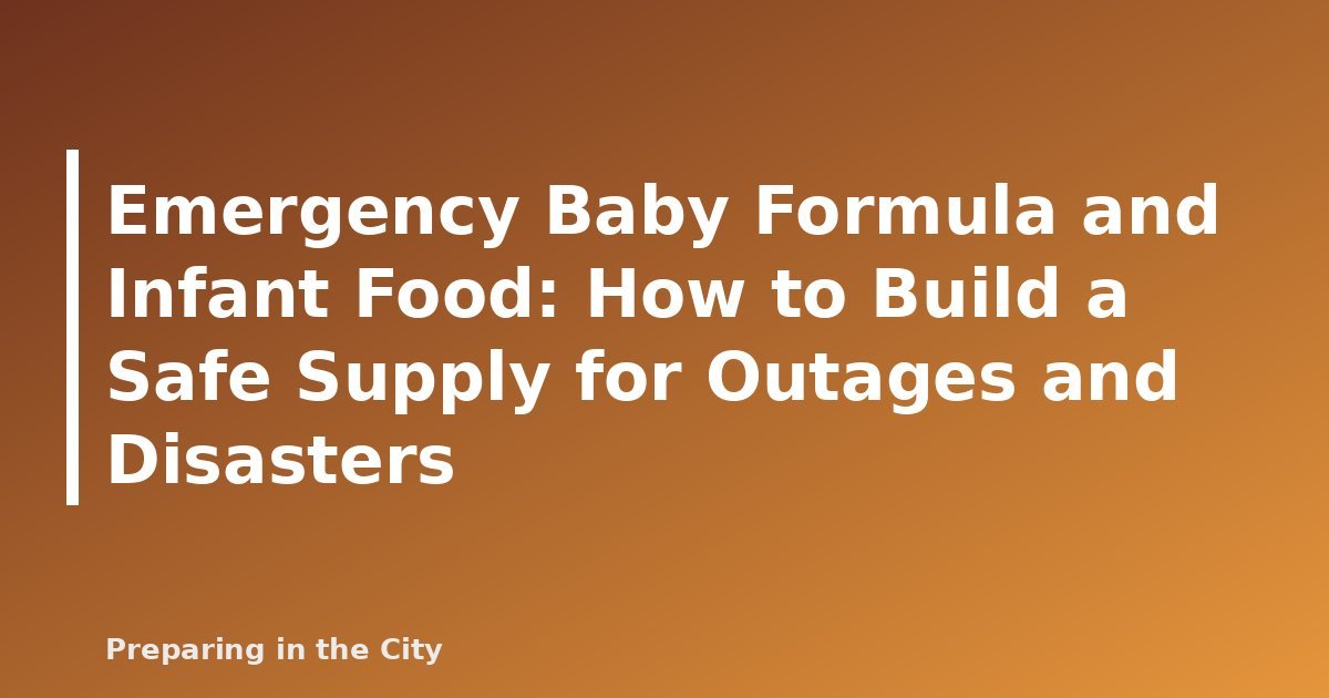 Emergency Baby Formula and Infant Food: How to Build a Safe Supply for Outages and Disasters - featured image