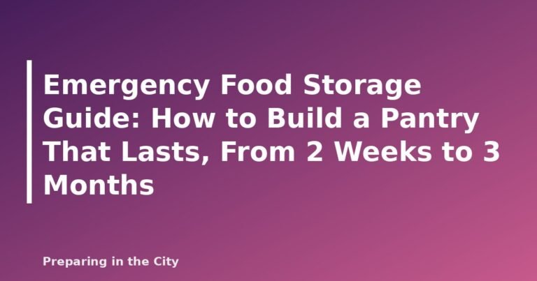 Emergency Food Storage Guide: How to Build a Pantry That Lasts, From 2 Weeks to 3 Months - featured image
