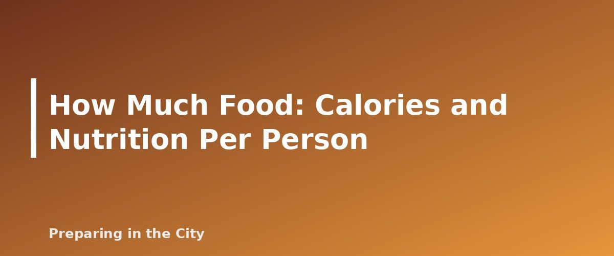 How Much Food: Calories and Nutrition Per Person - section banner for Emergency Food Storage Guide