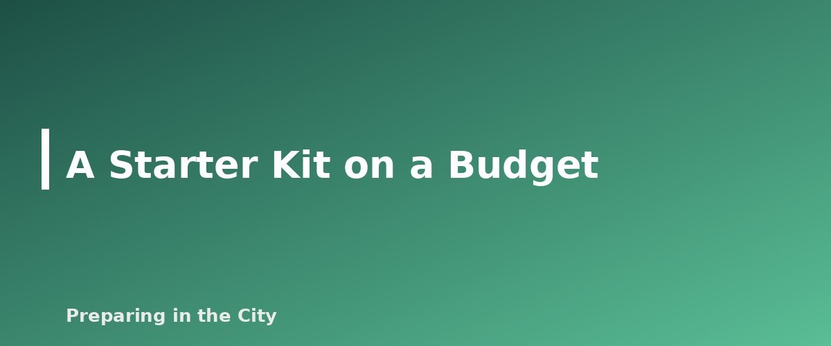 A Starter Kit on a Budget - section banner for Emergency Lighting for Power Outages