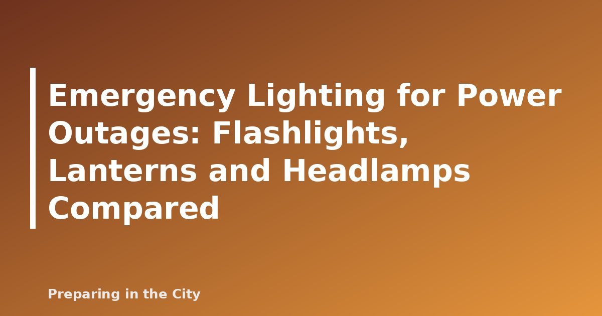 Emergency Lighting for Power Outages: Flashlights, Lanterns and Headlamps Compared - featured image