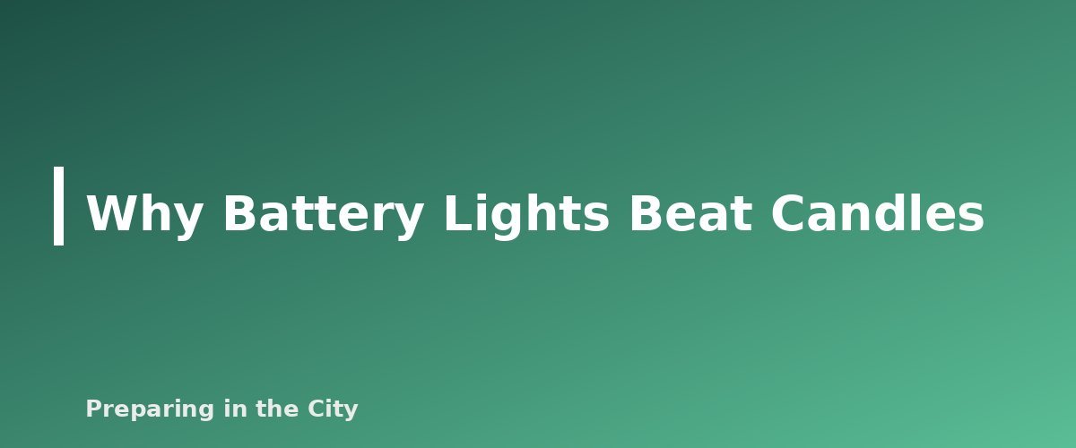Why Battery Lights Beat Candles - section banner for Emergency Lighting for Power Outages