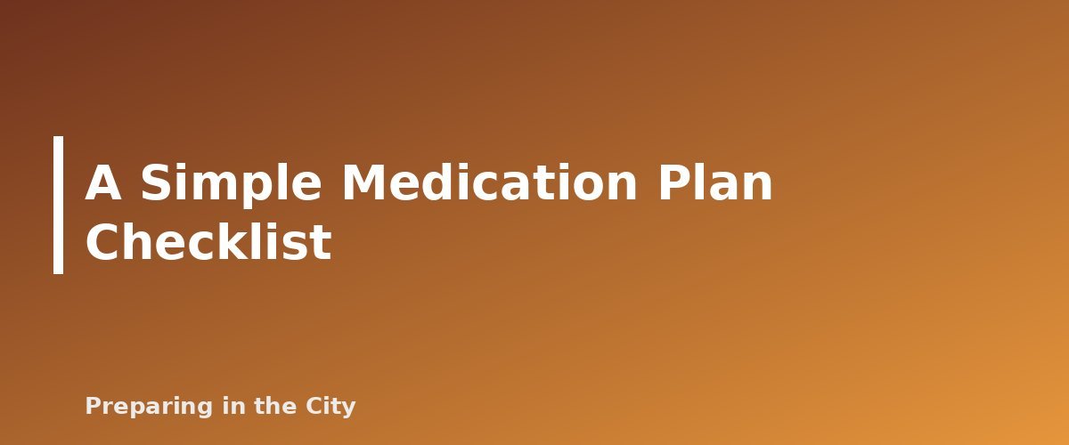 A Simple Medication Plan Checklist - section banner for Emergency Medication Plan