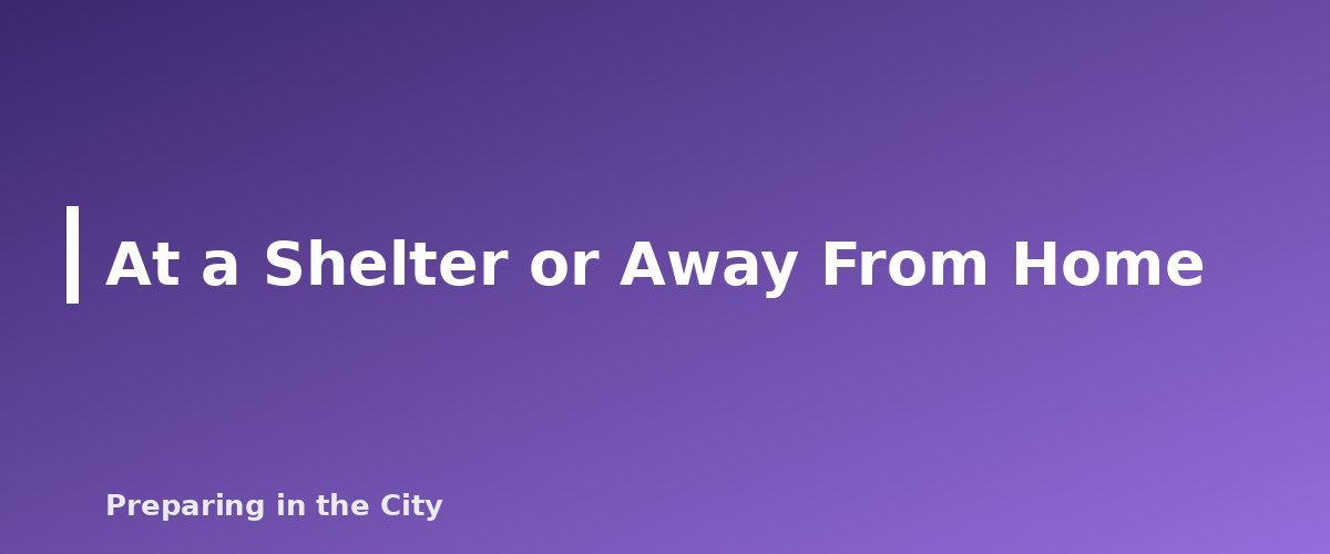 At a Shelter or Away From Home - section banner for Emergency Medication Plan