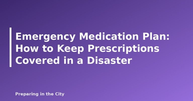 Emergency Medication Plan: How to Keep Prescriptions Covered in a Disaster - featured image