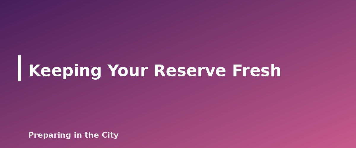 Keeping Your Reserve Fresh - section banner for Emergency Medication Plan