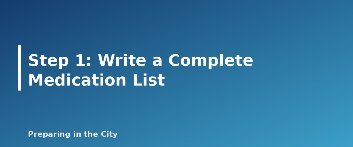 Step 1: Write a Complete Medication List - section banner for Emergency Medication Plan