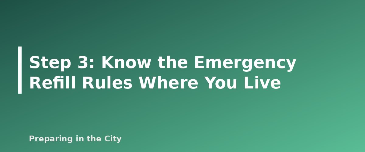 Step 3: Know the Emergency Refill Rules Where You Live - section banner for Emergency Medication Plan