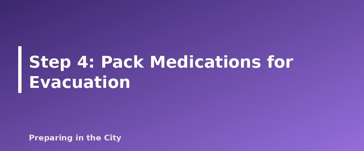 Step 4: Pack Medications for Evacuation - section banner for Emergency Medication Plan
