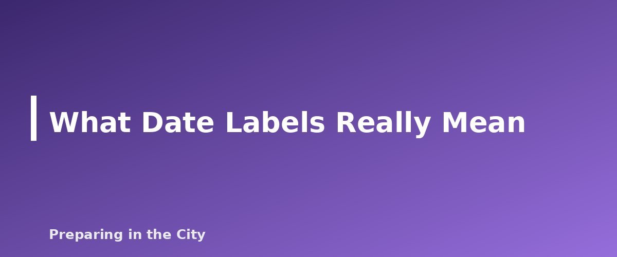 What Date Labels Really Mean - section banner for Emergency Pantry Rotation